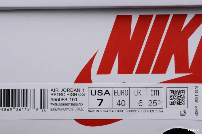 Reps high heritage jordan og retro 1 555088-161 0413